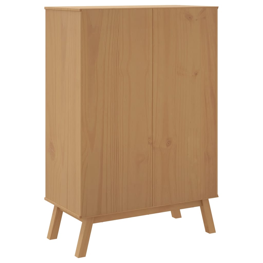 Highboard OLDEN Brown 85x43x125 cm Solid Wood Pine
