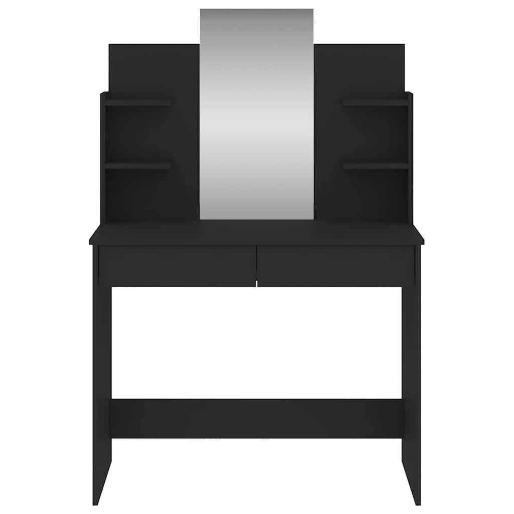 Dressing Table with Mirror Black 96x39x142 cm