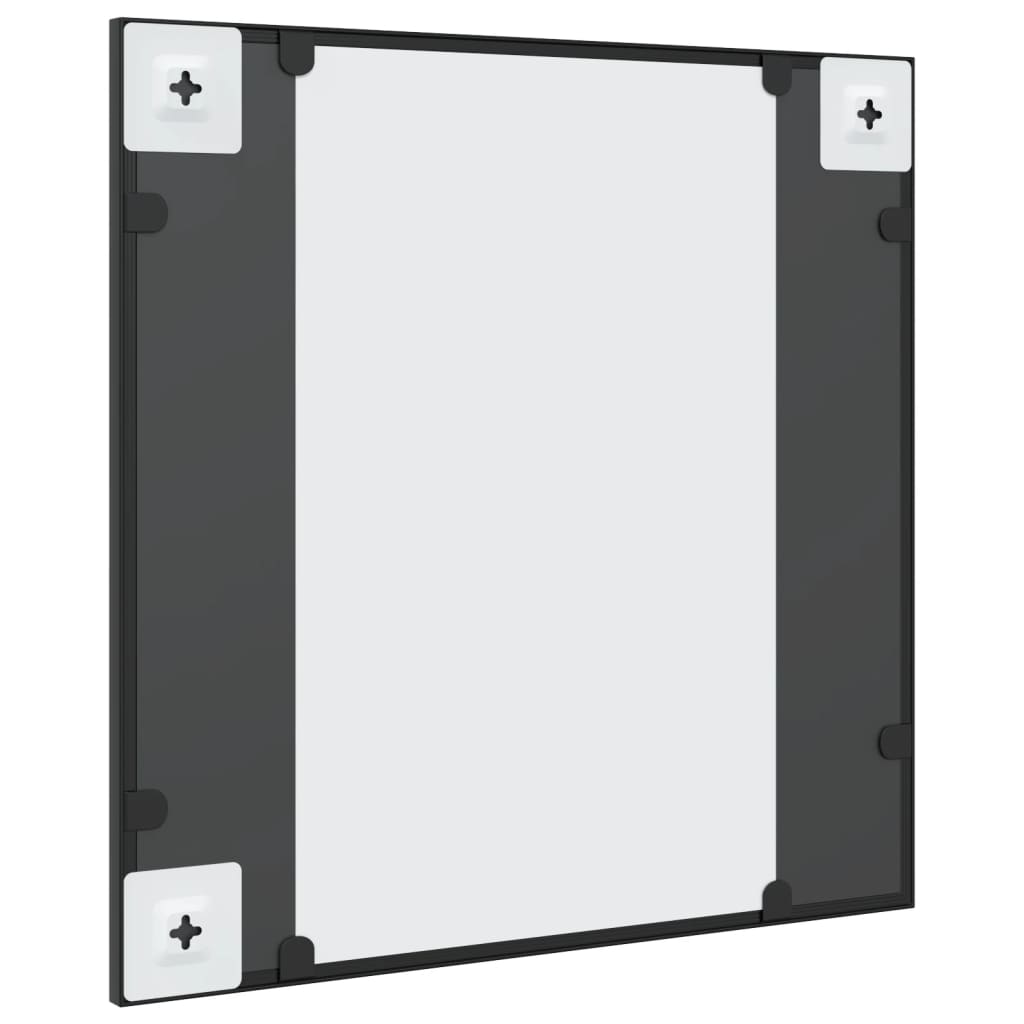 vidaXL Wall Mirror Black 50x50 cm Square Iron