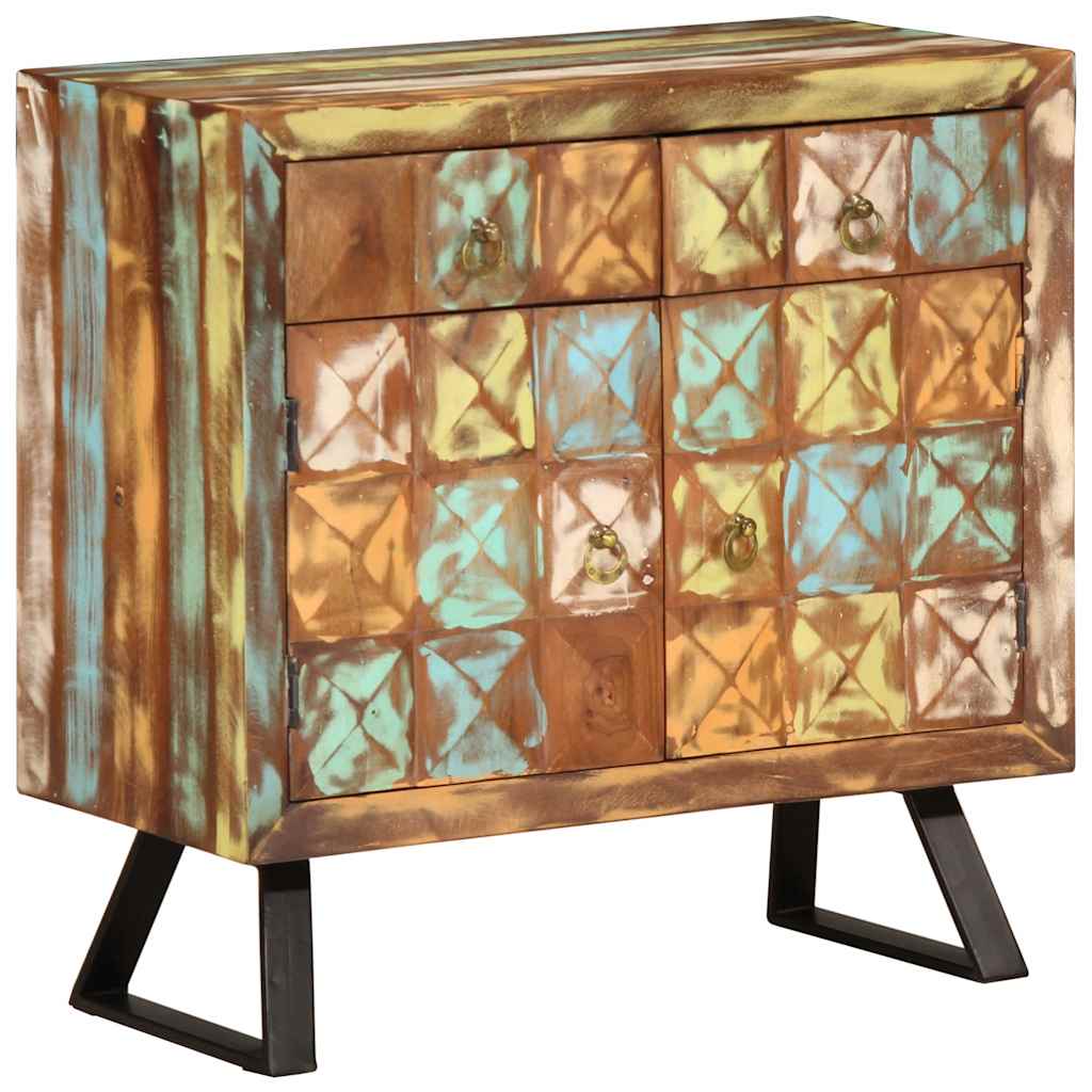 Drawer Cabinet Multicolour 70x35x70 cm Solid Wood Reclaimed