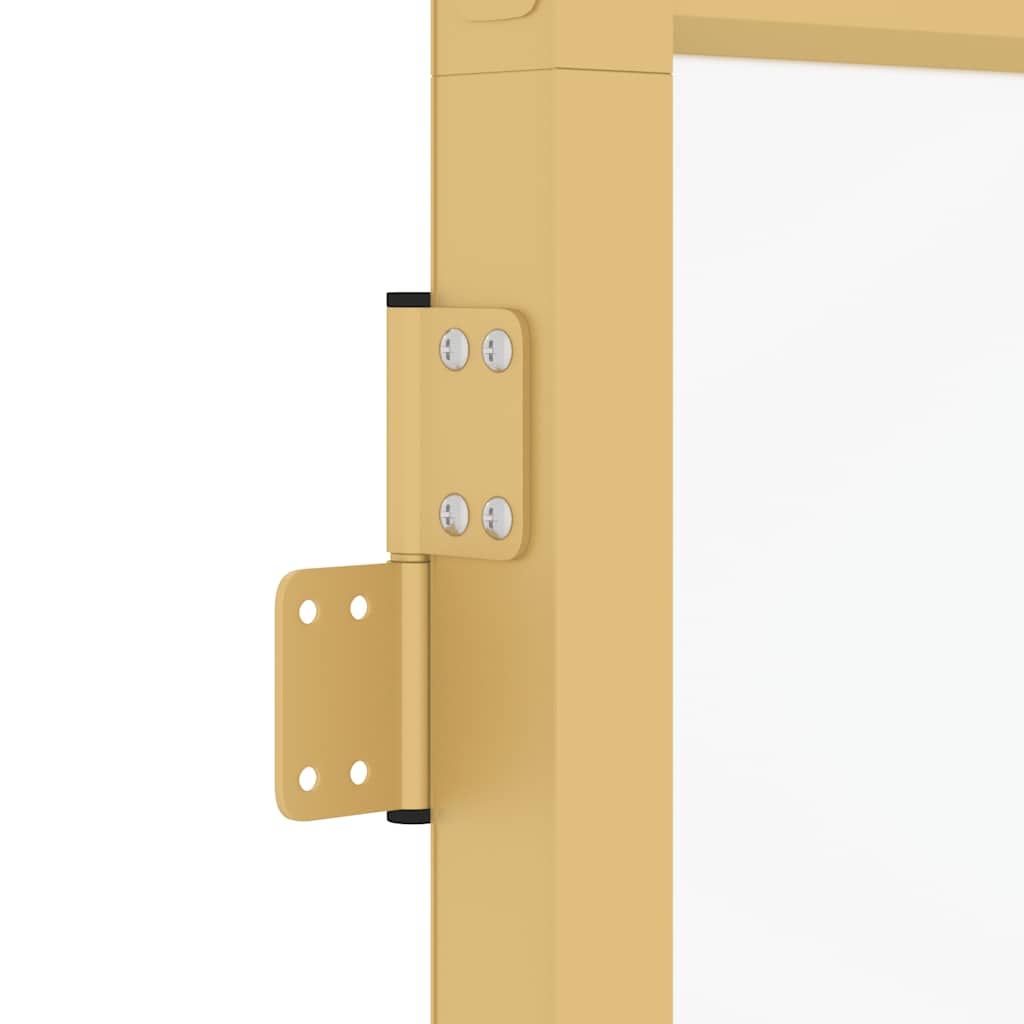 Interior Door Slim Golden 83x201.5 cm Tempered Glass and Aluminium