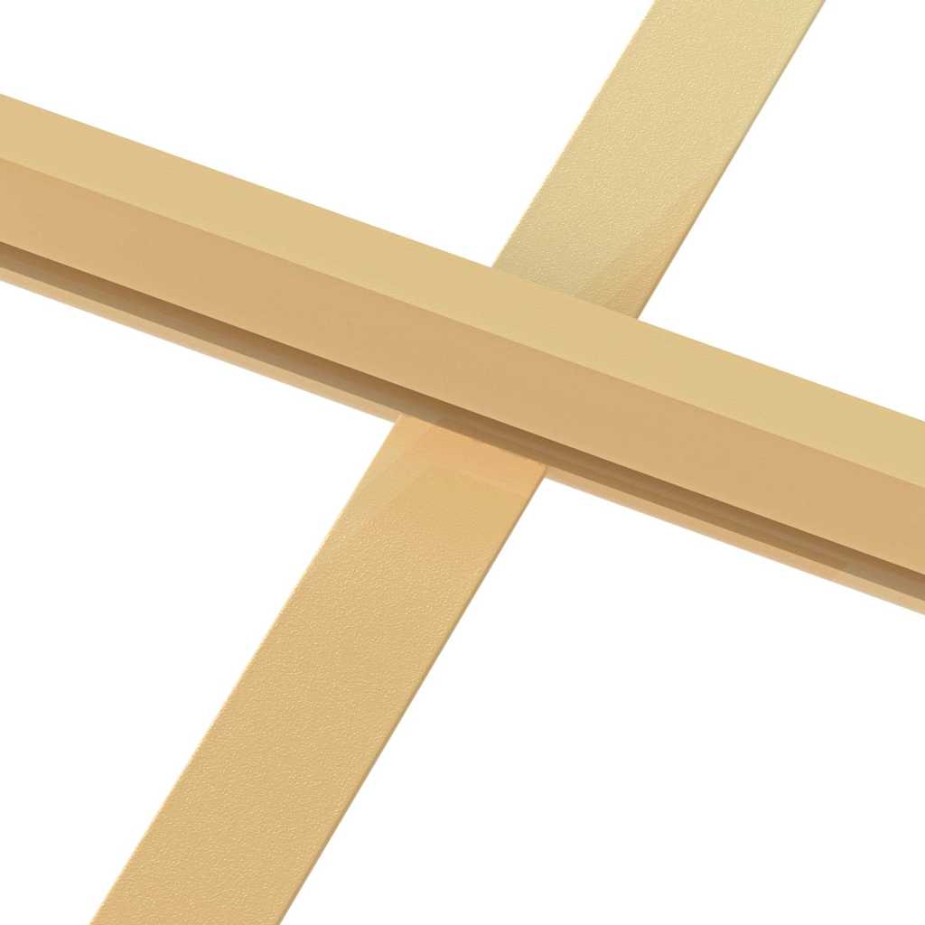Interior Door Slim Golden 93x201.5 cm Tempered Glass and Aluminium