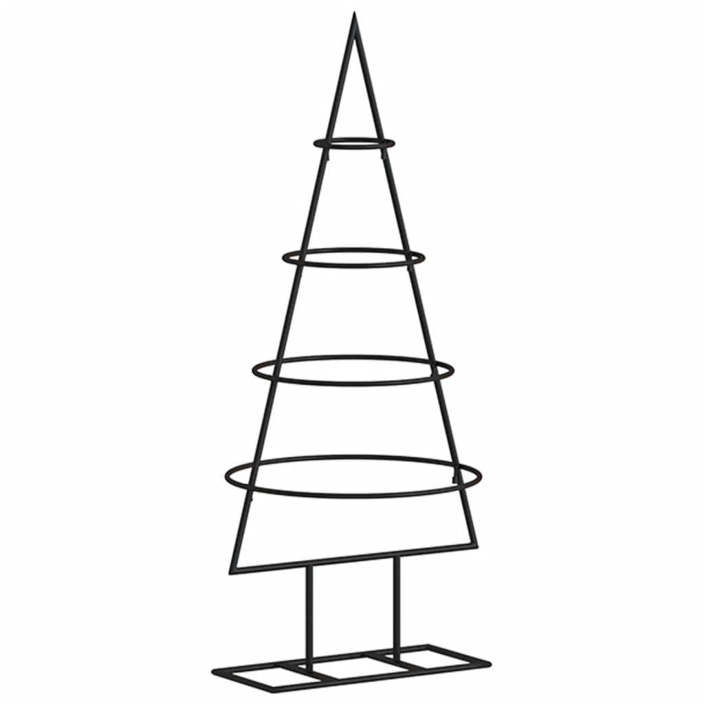 vidaXL Metal Christmas Tree for Decoration Black 60 cm