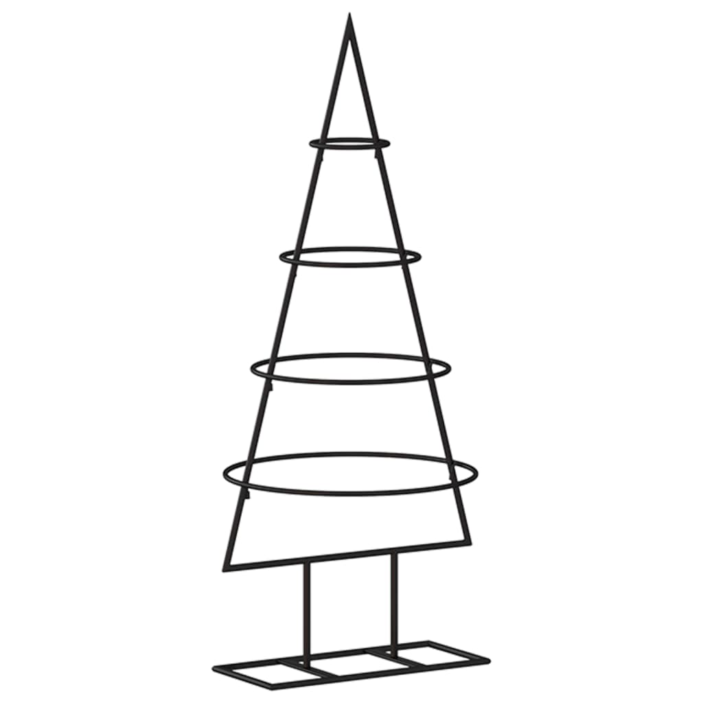 vidaXL Metal Christmas Tree for Decoration Black 60 cm