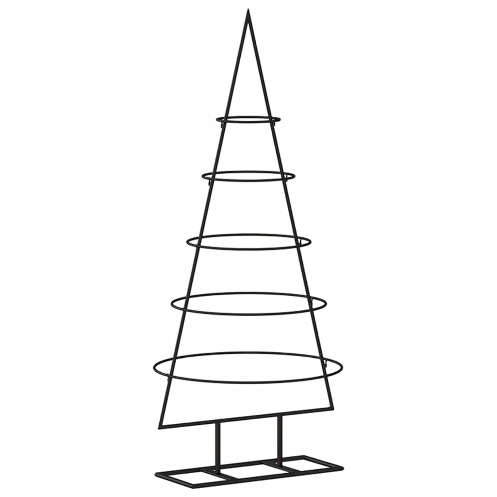 vidaXL Metal Christmas Tree for Decoration Black 90 cm