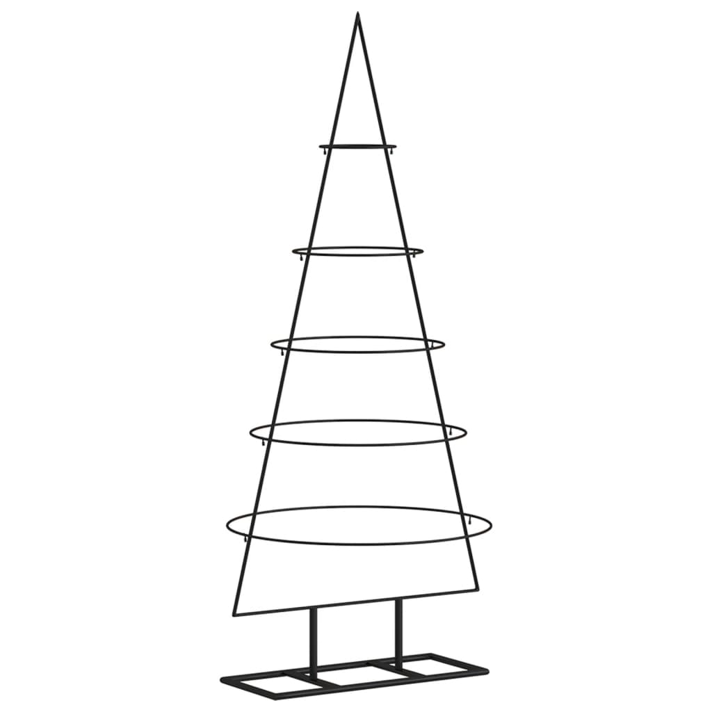 vidaXL Metal Christmas Tree for Decoration Black 125 cm