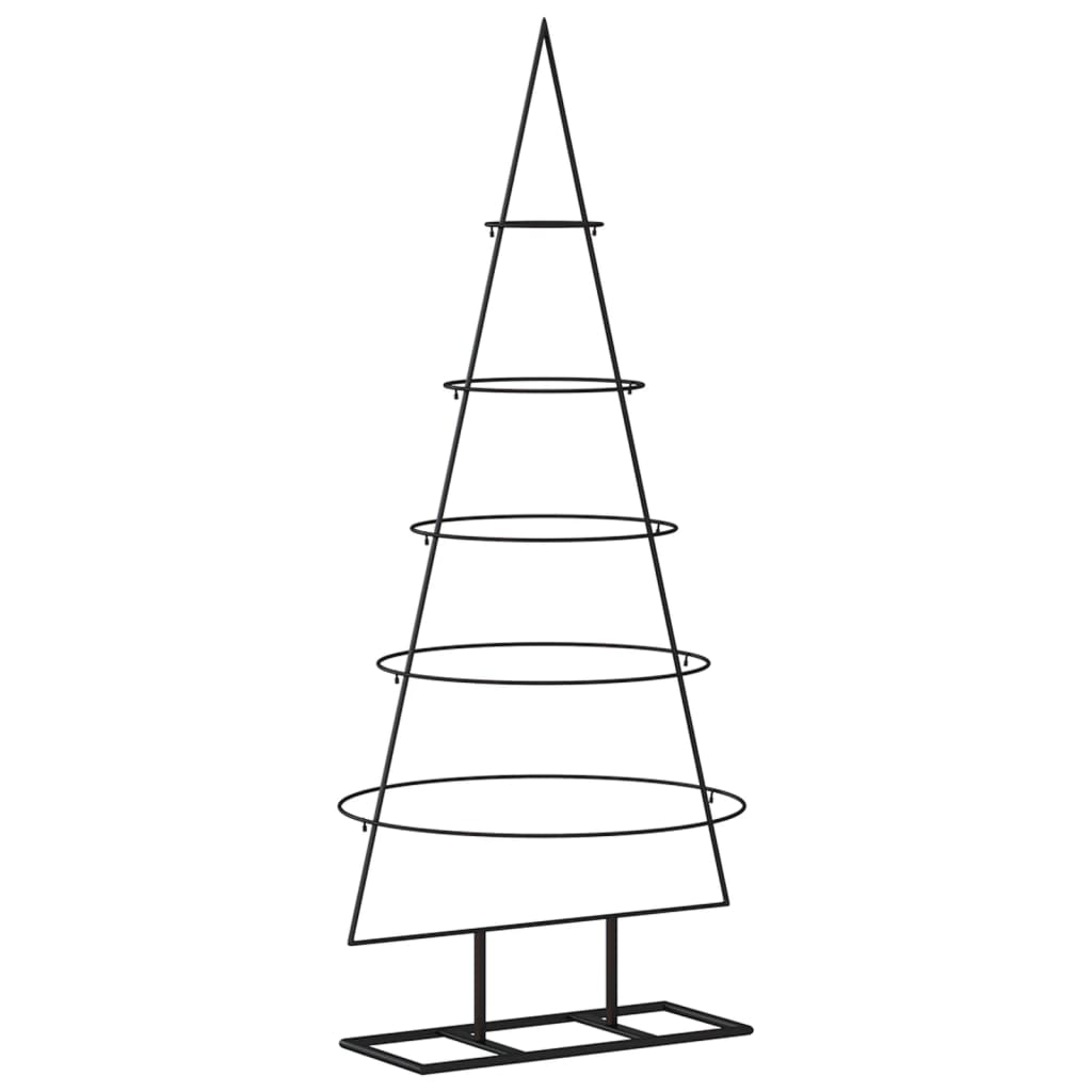 vidaXL Metal Christmas Tree for Decoration Black 125 cm