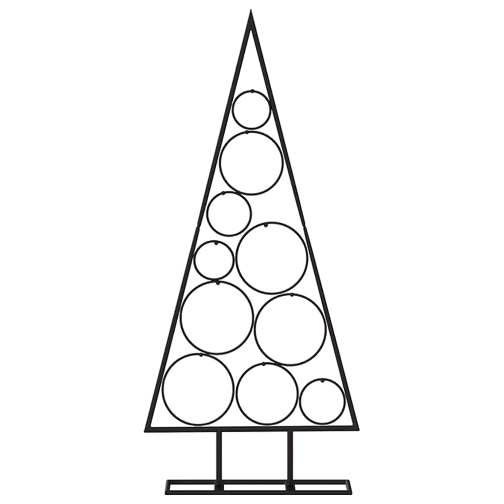 vidaXL Metal Christmas Tree for Decoration Black 90 cm