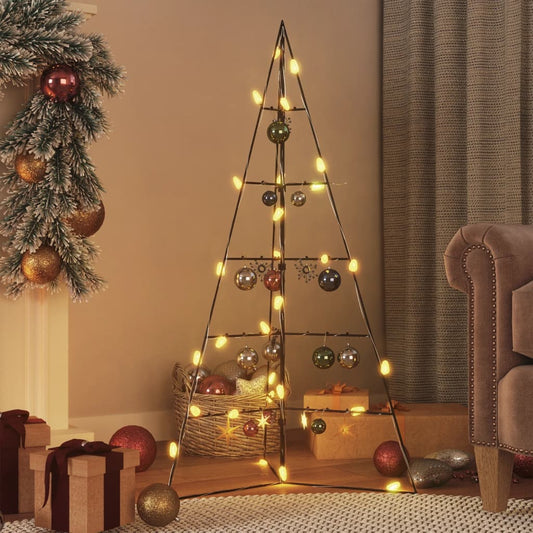 vidaXL Metal Christmas Tree for Decoration Black 100 cm