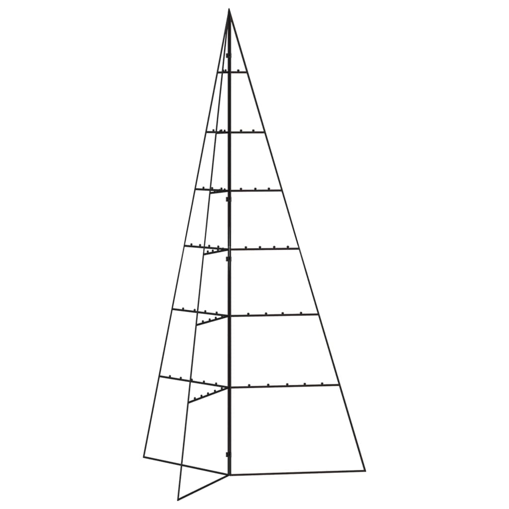 vidaXL Metal Christmas Tree for Decoration Black 140 cm