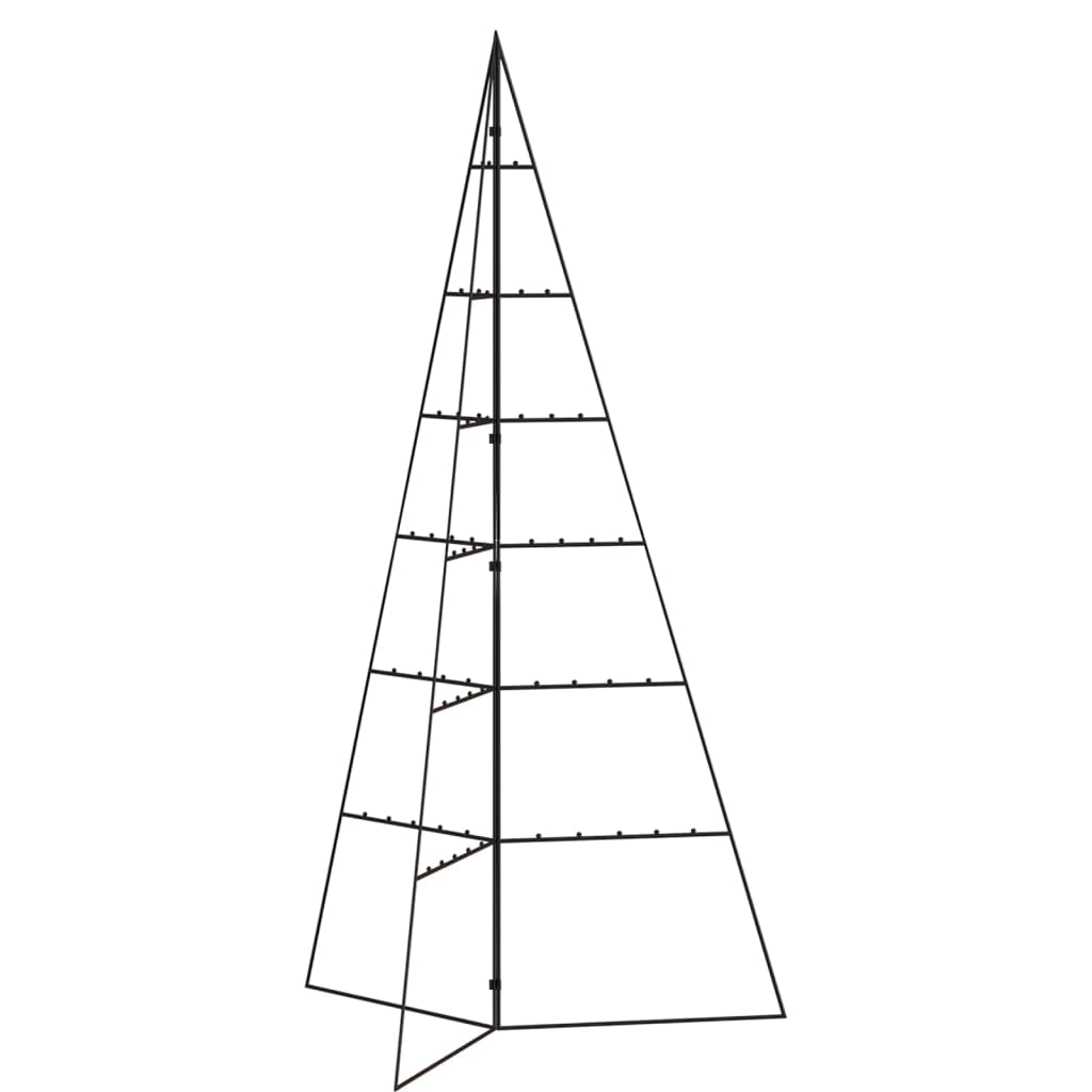 vidaXL Metal Christmas Tree for Decoration Black 140 cm