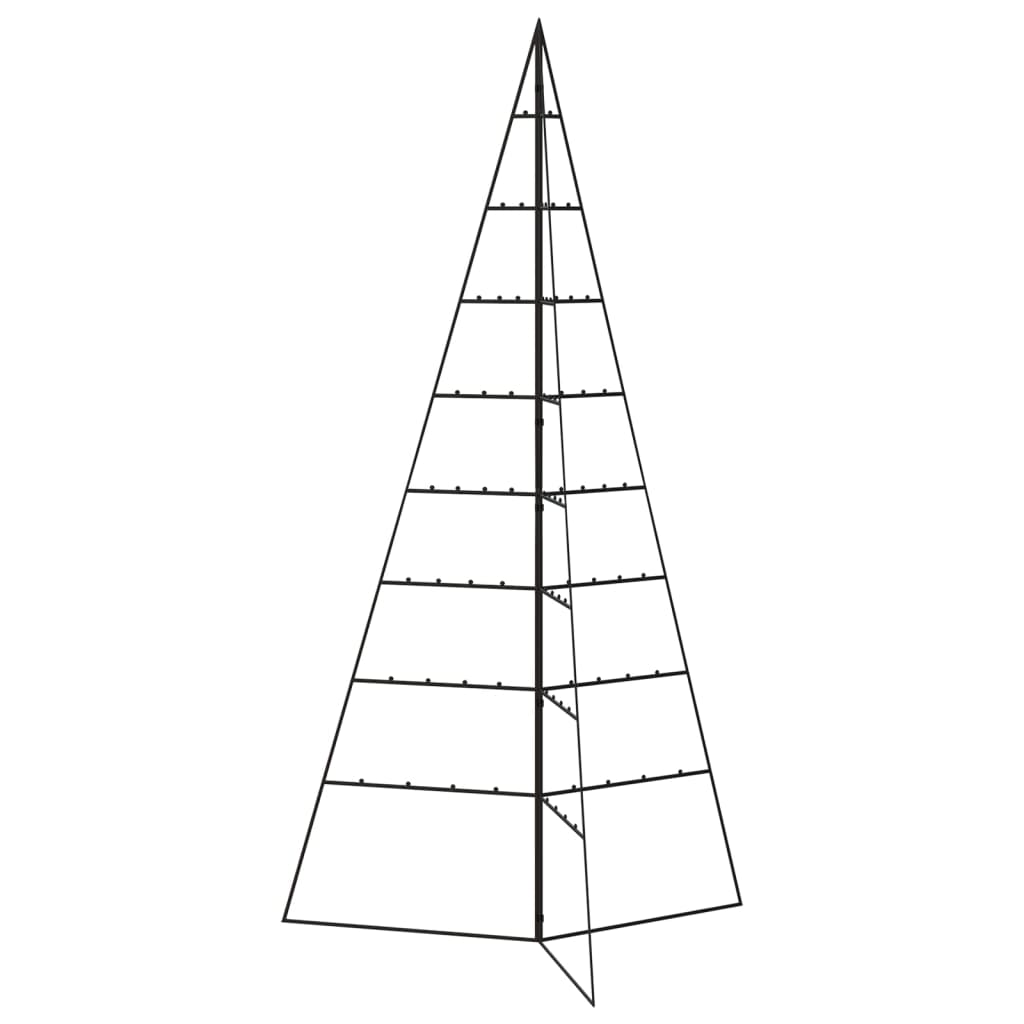 vidaXL Metal Christmas Tree for Decoration Black 180 cm