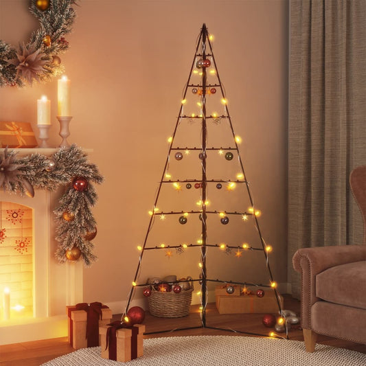 vidaXL Metal Christmas Tree for Decoration Black 180 cm