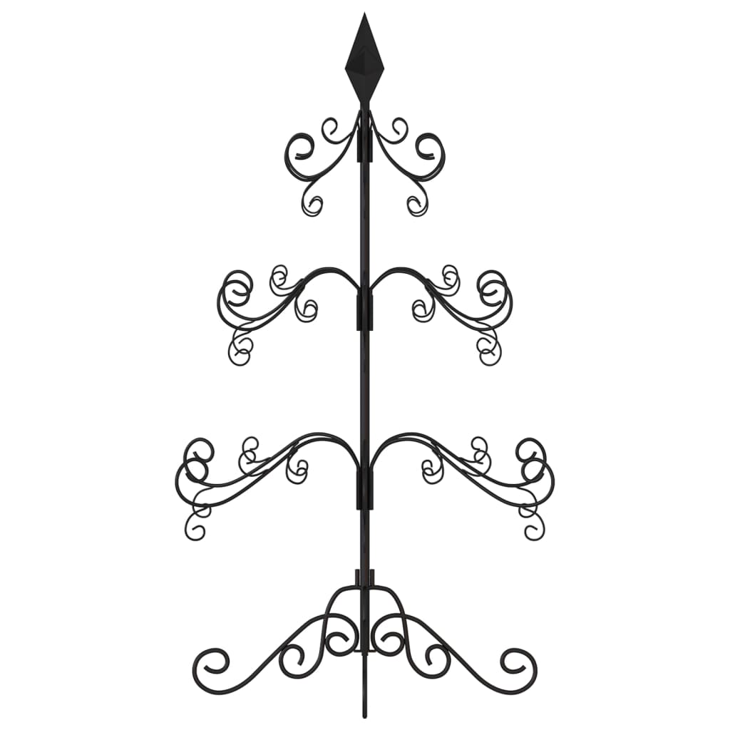 vidaXL Metal Christmas Tree for Decoration Black 90 cm