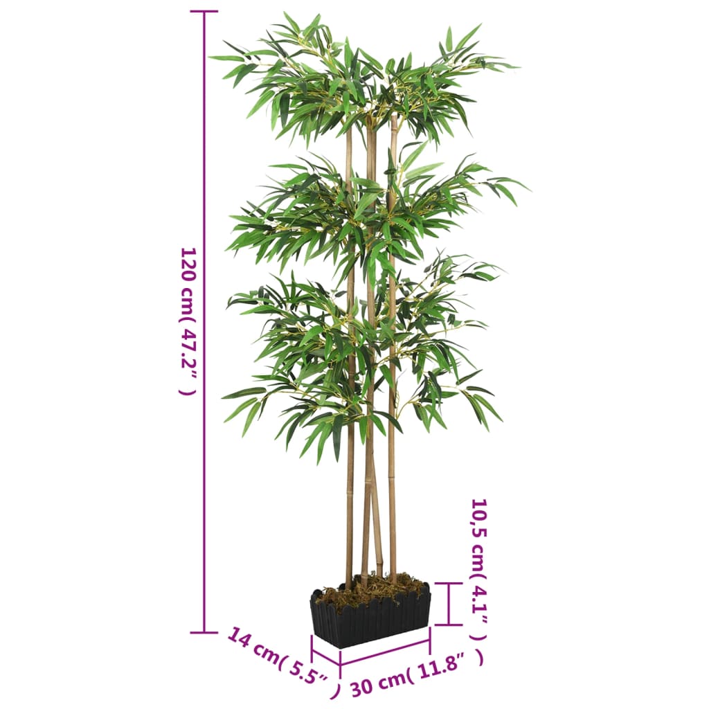 Artificial Bamboo Tree 760 Leaves 120 cm Green
