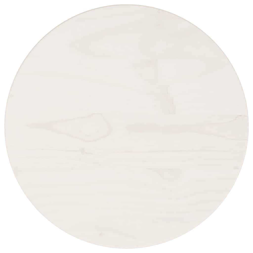 Table Top Round White Ø30x3 cm Solid Wood Pine