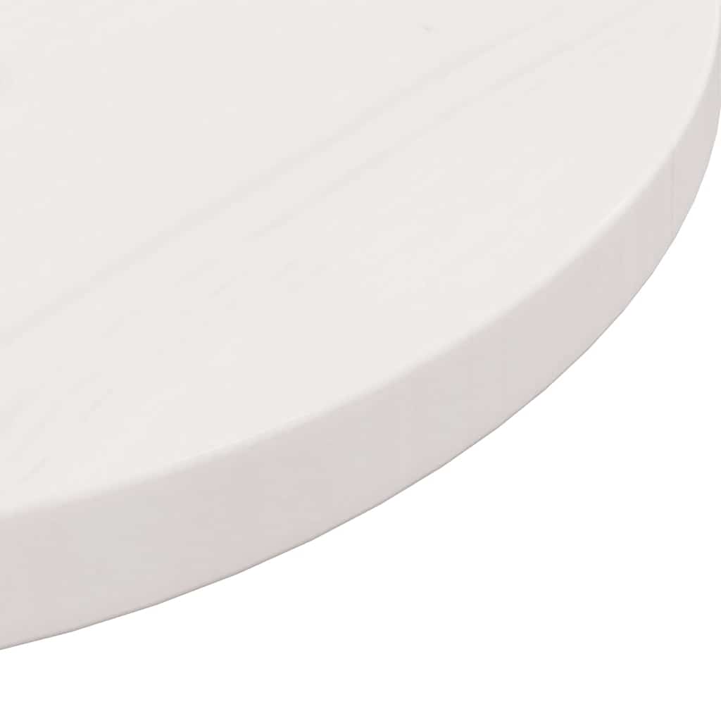 Table Top Round White Ø30x3 cm Solid Wood Pine