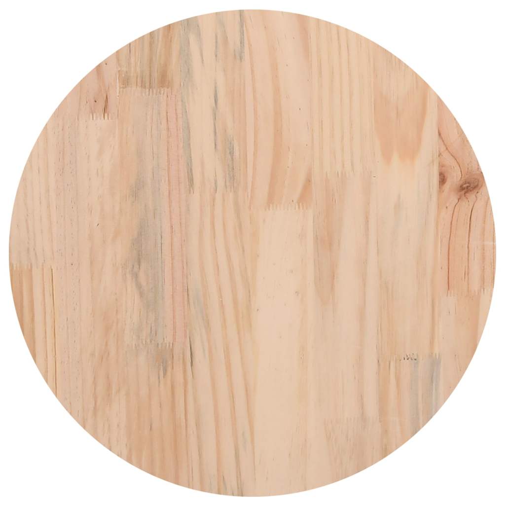 Table Top Round White Ø40x3 cm Solid Wood Pine