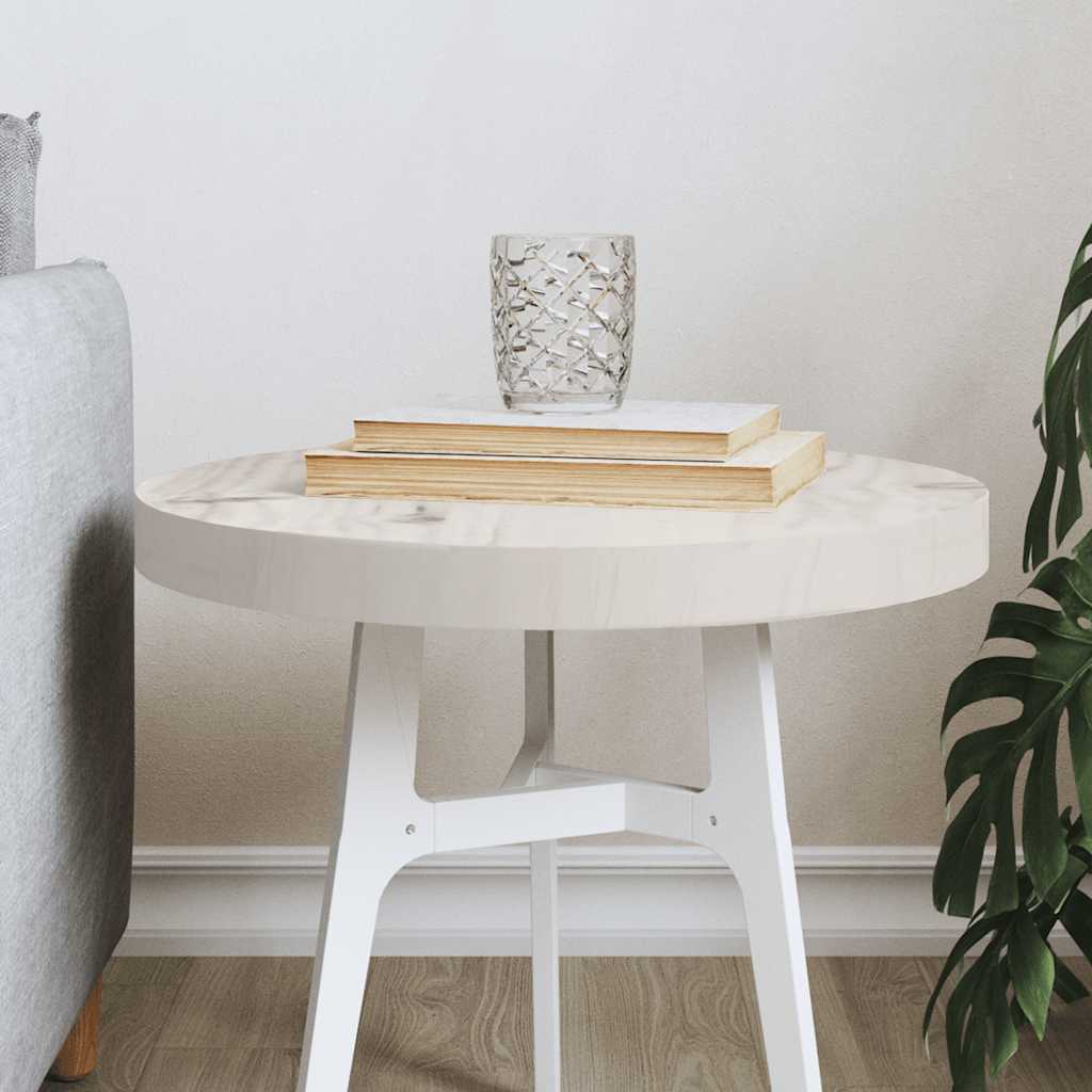Table Top Round White Ø40x3 cm Solid Wood Pine