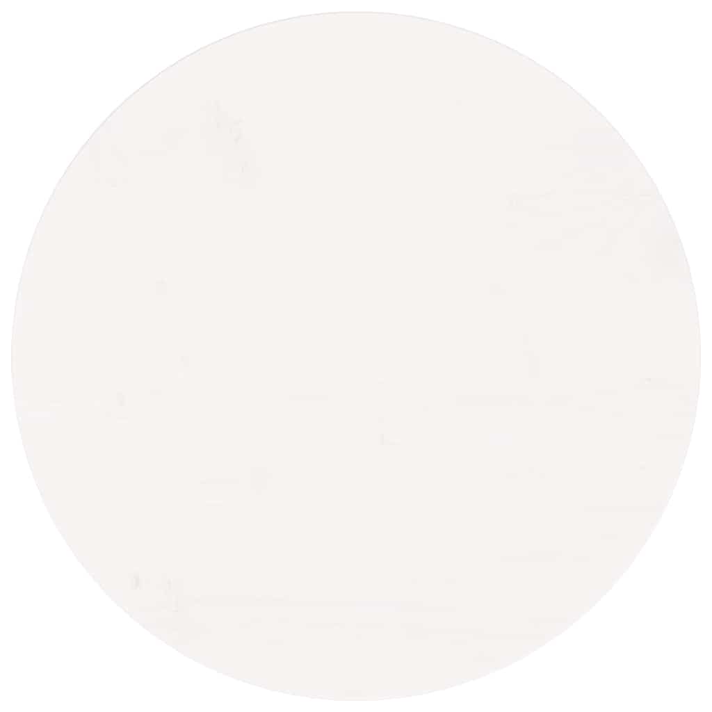 Table Top Round White Ø50x3 cm Solid Wood Pine