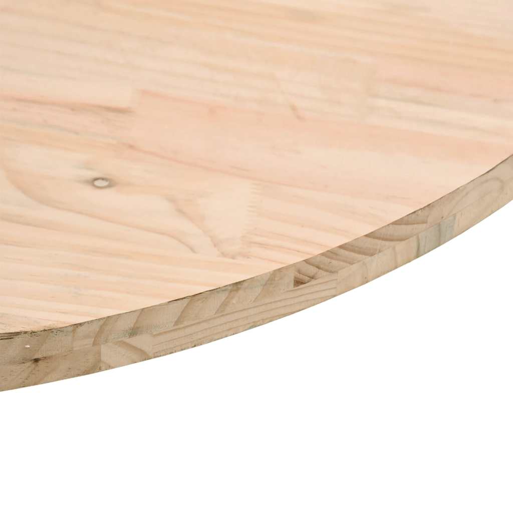 Table Top Round Ø80x3 cm Solid Wood Pine