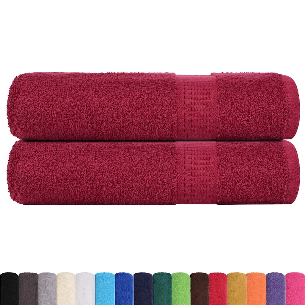 Shower Towels "FROGN" 2 pcs Bordeaux 70x140 cm 360 gsm