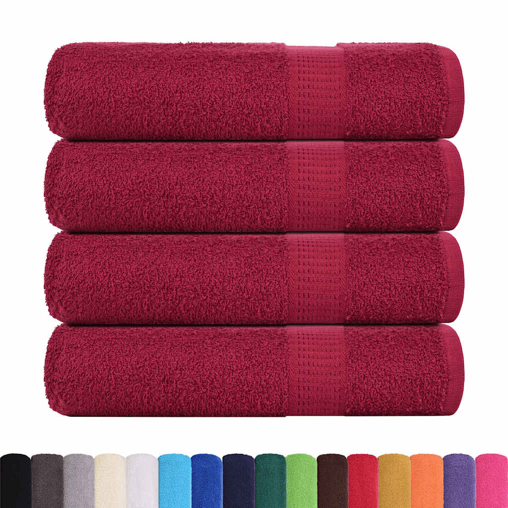 Shower Towels "FROGN" 4 pcs Bordeaux 70x140 cm 360 gsm