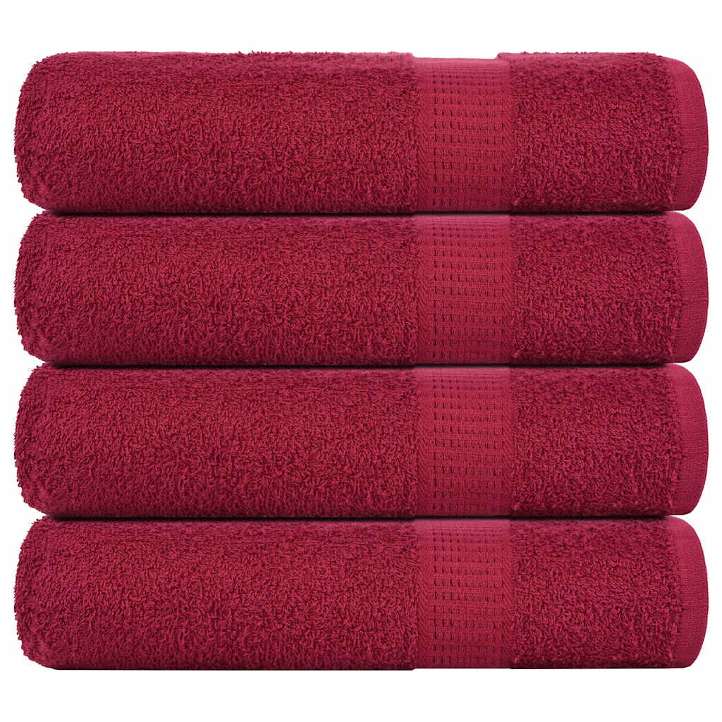 Bath Towels "FROGN" 4 pcs Bordeaux 100x150 cm 360 gsm