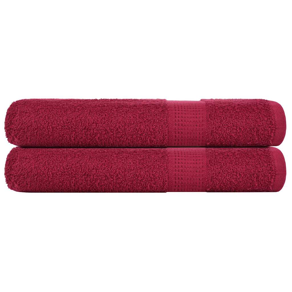 Sauna Towels "FROGN" 2 pcs Bordeaux 80x200 cm 360 gsm
