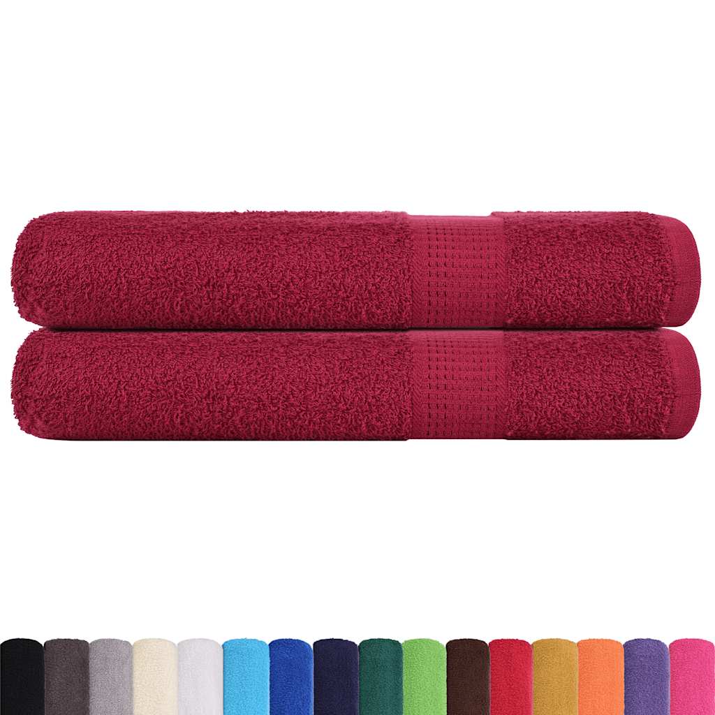 Sauna Towels "FROGN" 2 pcs Bordeaux 80x200 cm 360 gsm