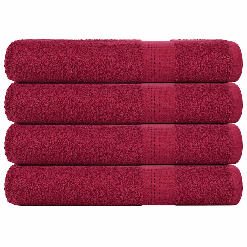 Sauna Towels "FROGN" 4 pcs Bordeaux 80x200 cm 360 gsm
