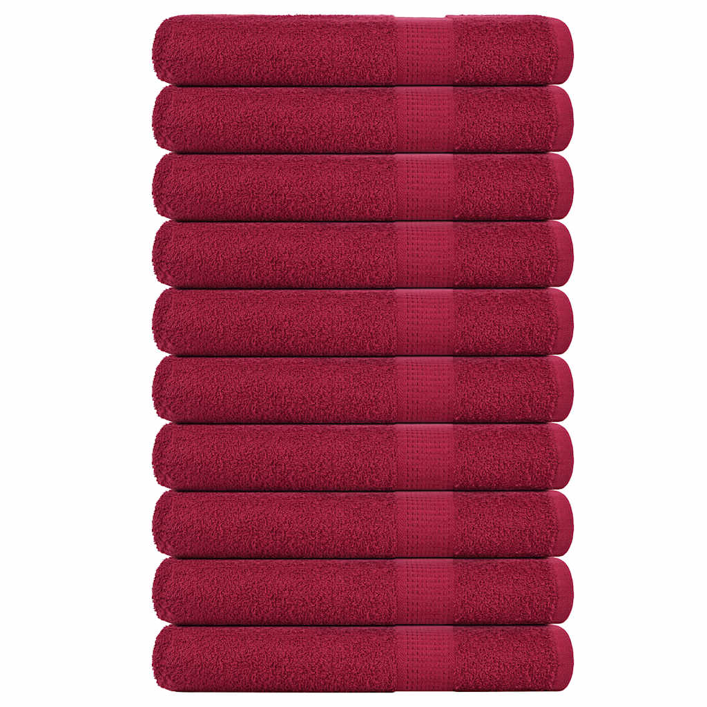 Sauna Towels "FROGN" 10 pcs Bordeaux 80x200 cm 360 gsm