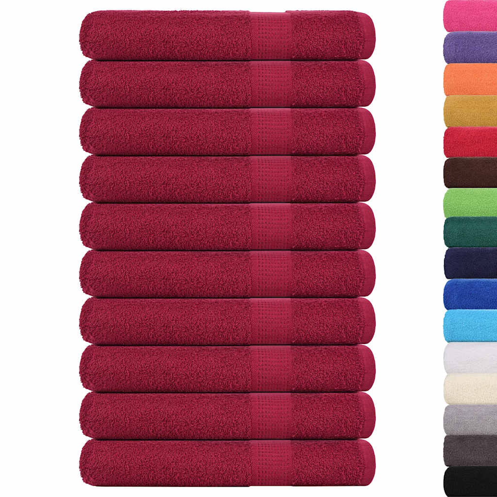 Sauna Towels "FROGN" 10 pcs Bordeaux 80x200 cm 360 gsm