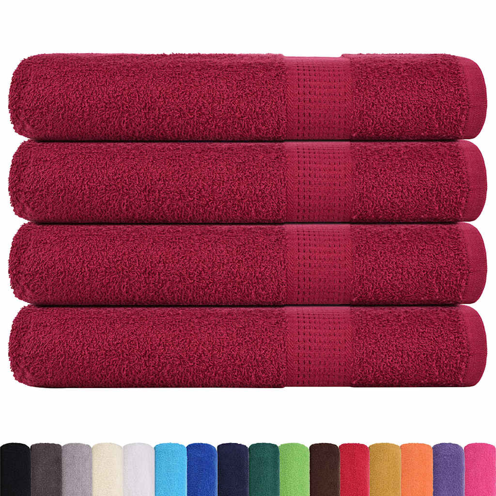 Towels "FROGN" 4 pcs Bordeaux 100x200 cm 360 gsm