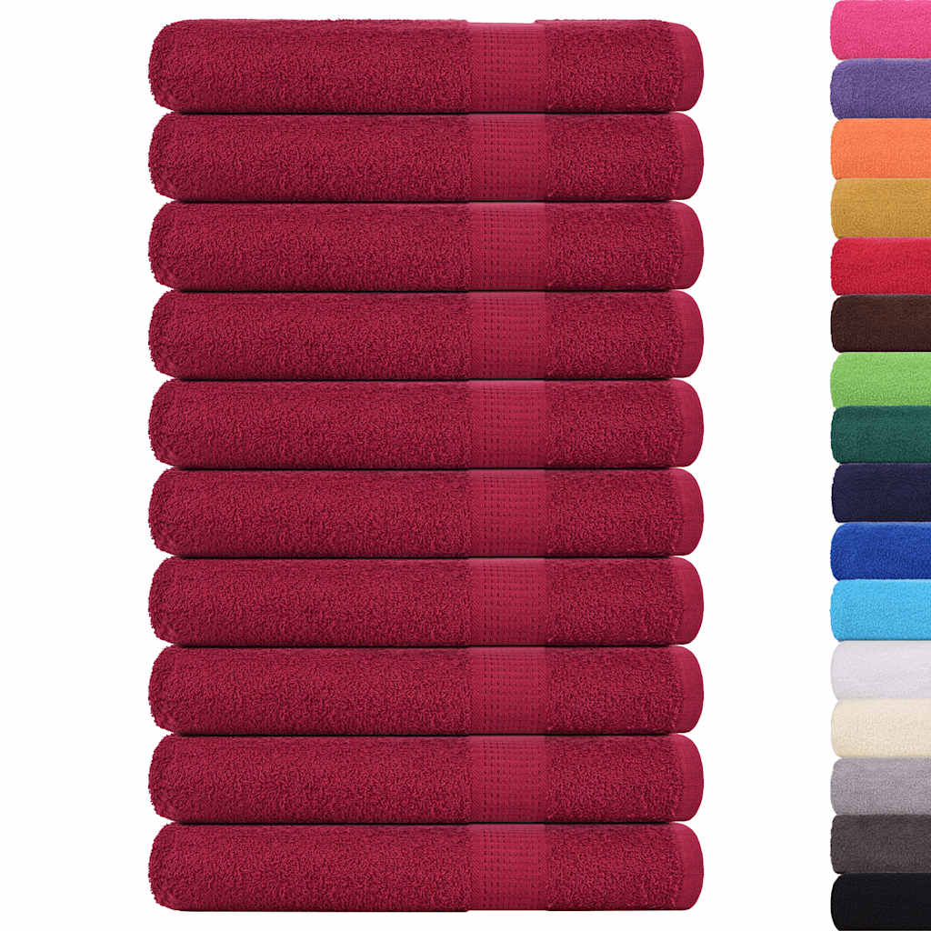 Towels "FROGN" 10 pcs Bordeaux 100x200 cm 360 gsm