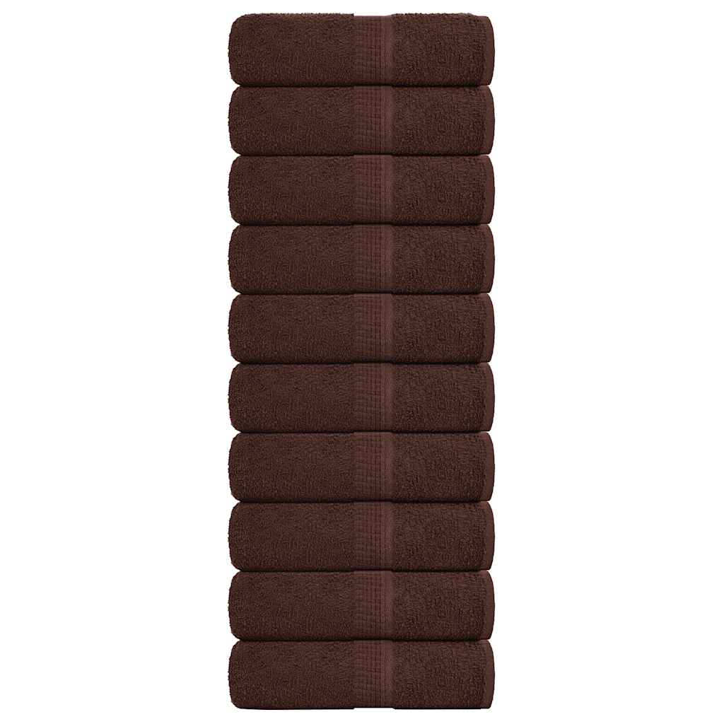 Guest Towels "FROGN" 10 pcs Brown 30x50 cm 360 gsm