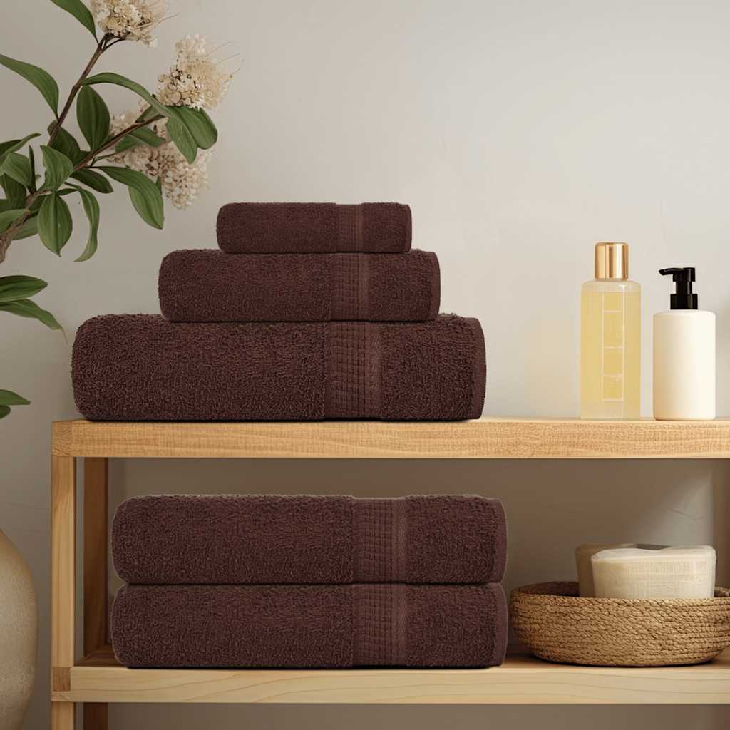 Hand Towels "FROGN" 4 pcs Brown 50x100 cm 360 gsm