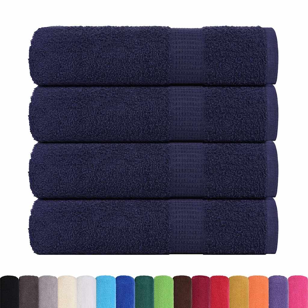 Hand Towels "FROGN" 4 pcs Navy Blue 50x100 cm 360 gsm