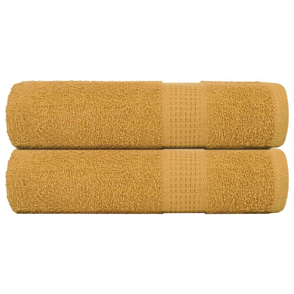 Hand Towels "FROGN" 2 pcs Gold 50x100 cm 360 gsm
