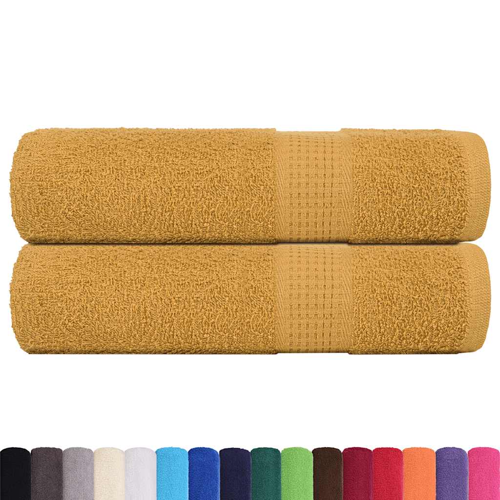 Hand Towels "FROGN" 2 pcs Gold 50x100 cm 360 gsm