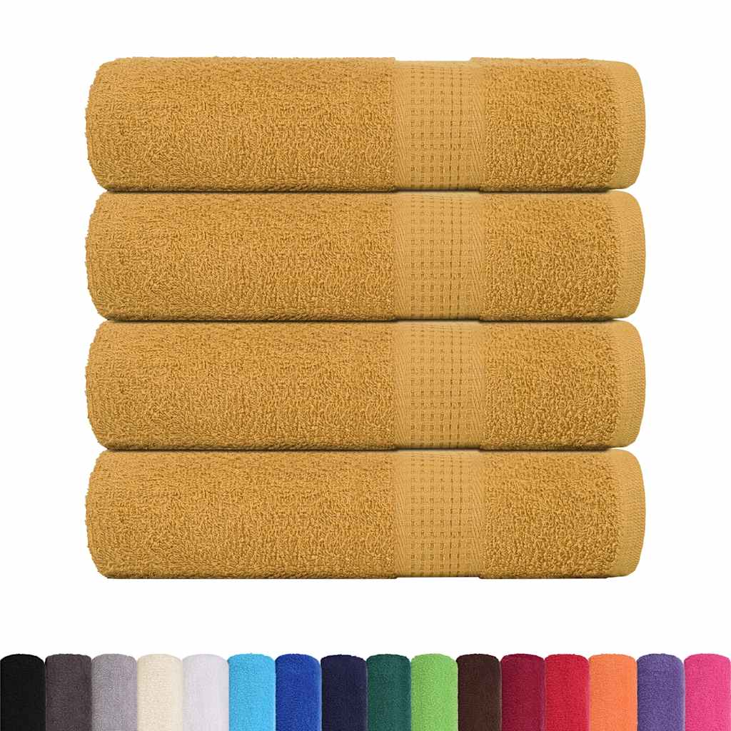 Shower Towels "FROGN" 4 pcs Gold 70x140 cm 360 gsm