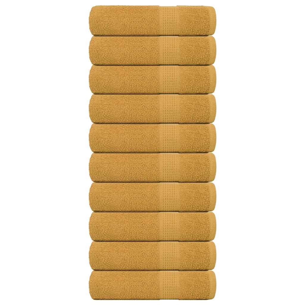 Shower Towels "FROGN" 10 pcs Gold 70x140 cm 360 gsm