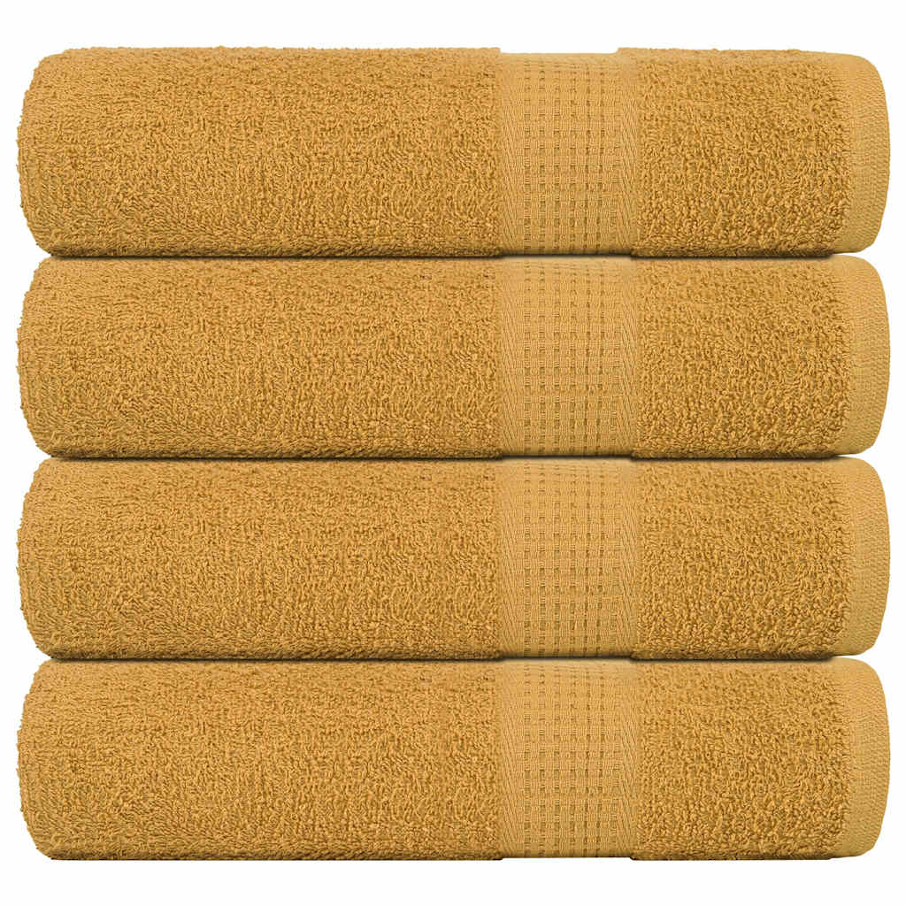 Bath Towels "FROGN" 4 pcs Gold 100x150 cm 360 gsm