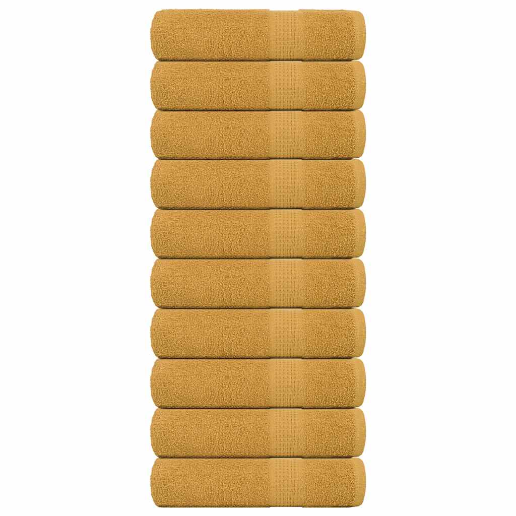 Bath Towels "FROGN" 10 pcs Gold 100x150 cm 360 gsm