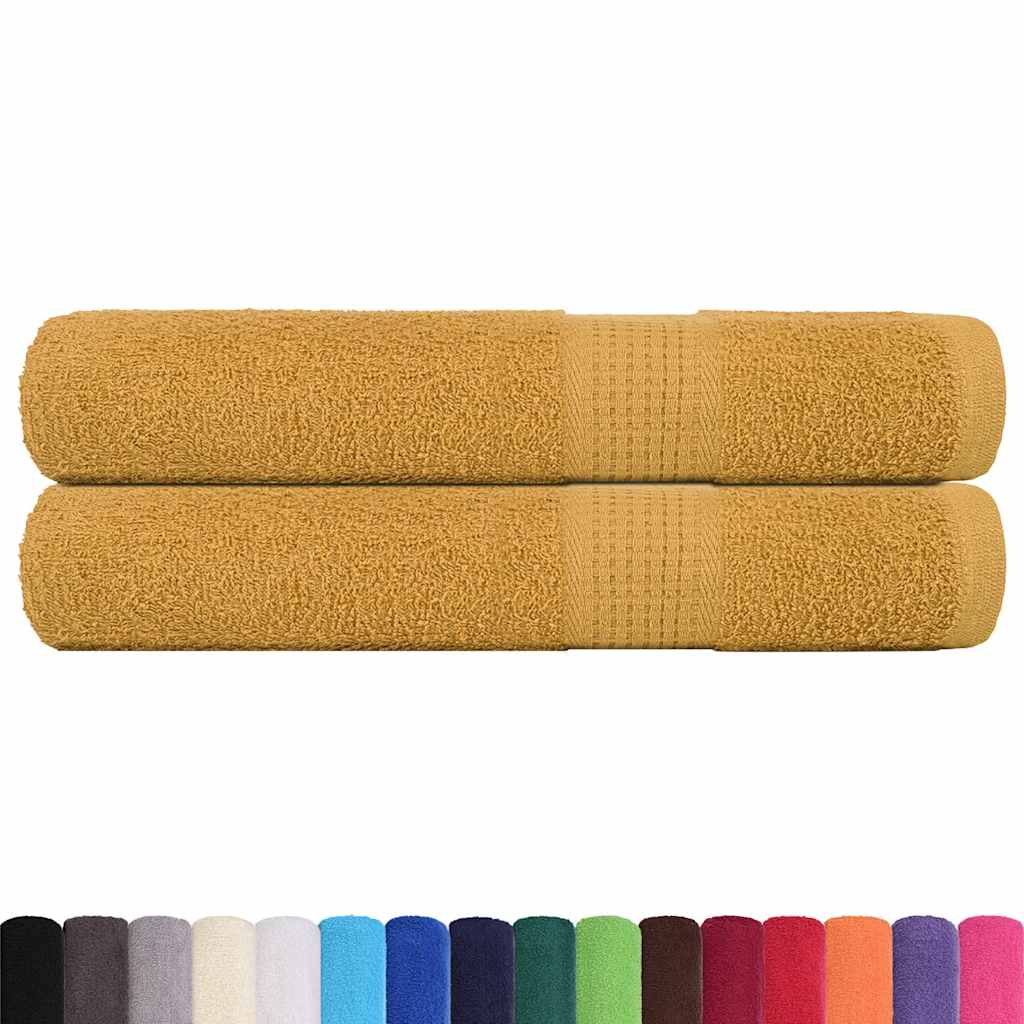 Towels "FROGN" 2 pcs Gold 100x200 cm 360 gsm