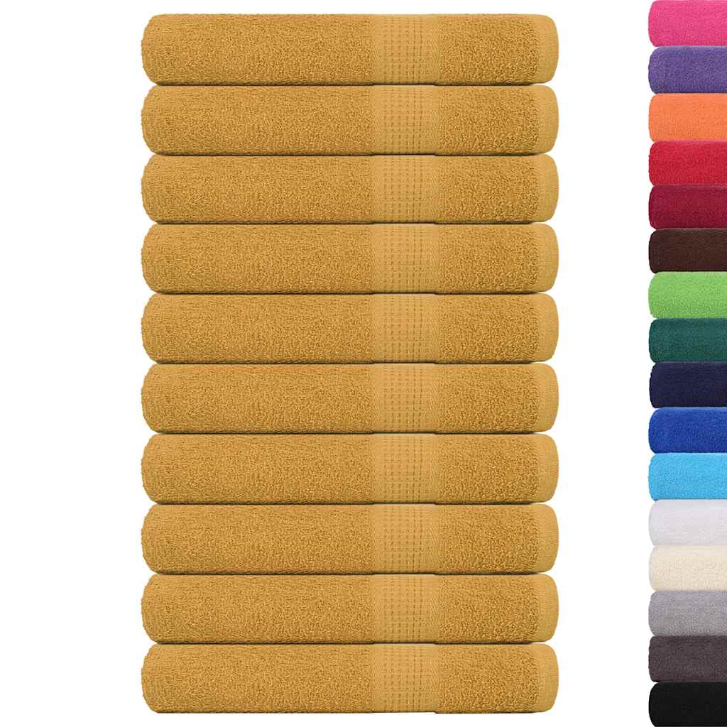 Towels "FROGN" 10 pcs Gold 100x200 cm 360 gsm