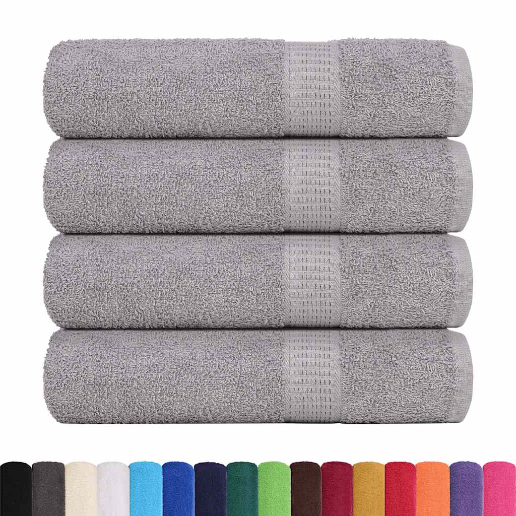 Hand Towels "FROGN" 4 pcs Grey 50x100 cm 360 gsm