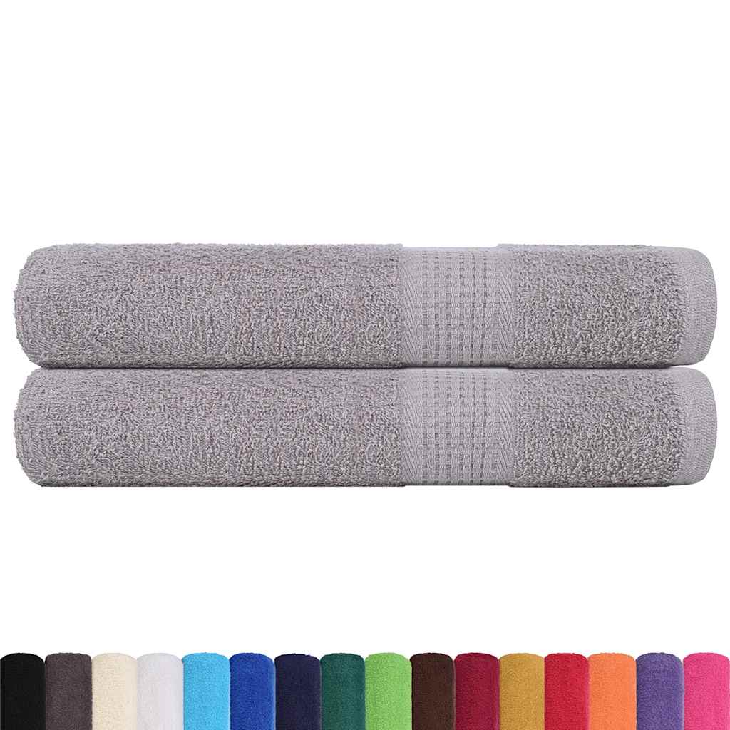 Sauna Towels "FROGN" 2 pcs Grey 80x200 cm 360 gsm