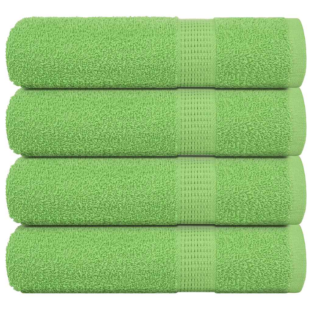 Hand Towels "FROGN" 4 pcs Apple Green 50x100 cm 360 gsm