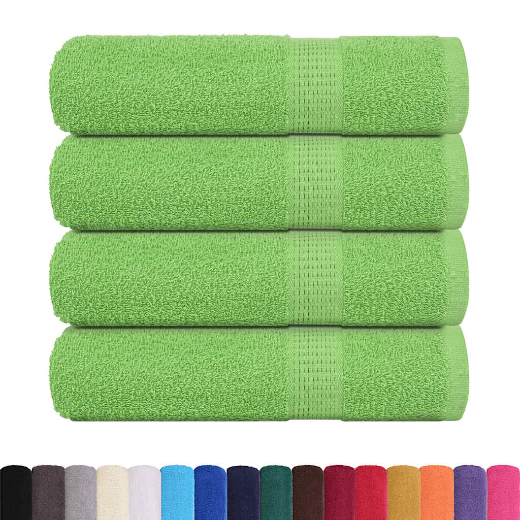 Hand Towels "FROGN" 4 pcs Apple Green 50x100 cm 360 gsm